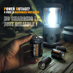 innofox LED Camping Lantern, 1500 LM Lanterns for Power Outages with 4 D Batteries Included, Battery Powered Lantern Flashlight with 4 Light Modes, Weatherproof Tent Light for Storms and Hurricanes