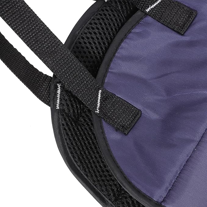 VALICLUD Airplane Foot Hammock and Memory Foam Footrest for Travel and Office Use, Adjustable Under Desk Leg Sling Foot Rest in Dark Blue for Long Flights and Desk Work