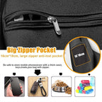 Tomkas Small Dog Cat Sling Carrier Puppy Purse Travel Wrap Soft Crossbody Pet Bag (Black, M - Zip Pocket & Classic Strap)