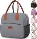 HOTOR Lunch Bag for Women & Men - Wear-Resistant Insulated Lunch Box with Large Capacity, Multi-Functional Cooler Bag for Office, Picnic, Grey, 10L, 10.60" x 5.90" x 9.50"