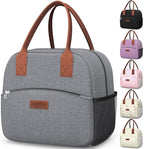 HOTOR Lunch Bag for Women & Men - Wear-Resistant Insulated Lunch Box with Large Capacity, Multi-Functional Cooler Bag for Office, Picnic, Grey, 10L, 10.60" x 5.90" x 9.50"