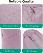 BAGSMART Foldable Tote Bag with Drawstring Bag, Tote Bag Shoulder Bag Top Handle Handbag for Travel, Work, Beach, Gym