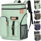 BAGPARKK Insulated Cooler Backpack,33/45 Cans Multifunctional Double Deck Leakproof Cooler Bag with Sternum Strap,Large Capacity Lightweight Travel Camping Beach Backpack