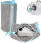 Shoe Washing Machine Bag - Set of 2 Shoe Washing Bags, 360° Deep Clean Shoes Laundry Bag, Reusable Shoe Bag for Washing Machine, Sneaker washing machine bags, Grey