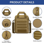 ZHIERNA Tactical Messenger Bag, Tactical Briefcase Laptop Bag Heavy Duty MOLLE Shoulder Pack Handbag for Men(Patch Included)