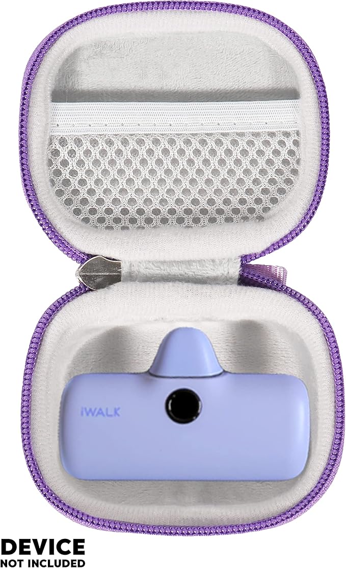 Case for mini Charger Compatible with iWALK Small USB-C Portable Charger, Anker Nano, JEJILL, LanLuk, Charmast, LENUTO, Swyop, VEGER, Feob, Taegila, YHO (Purple)