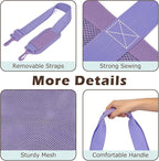 Fammart Mesh Beach Bag, Large Beach Tote with Zipper Pocket, Toys Pool Bag for Family Travel Vacation Cruise Essentials