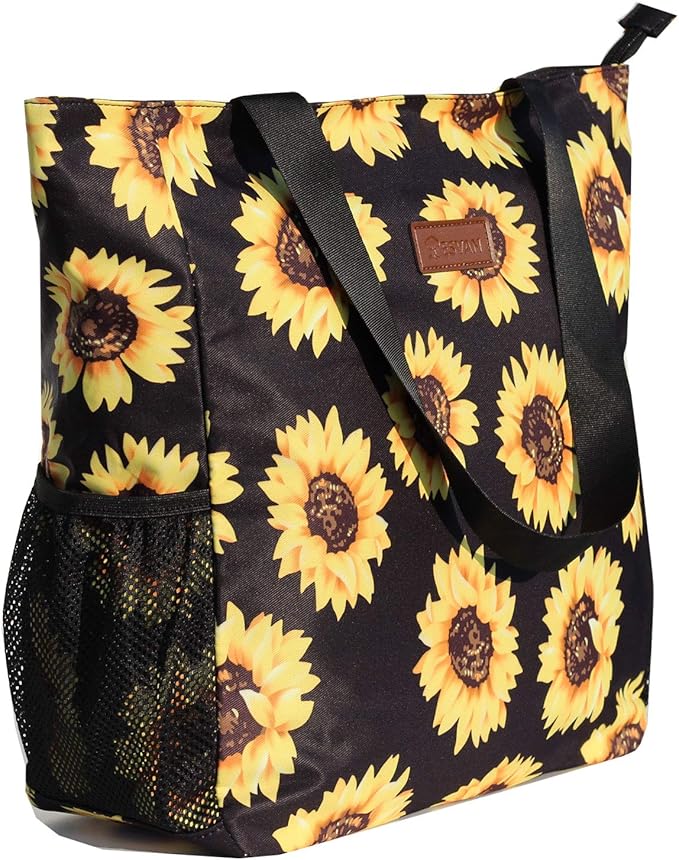 Original Floral Water Resistant Large Tote Bag Shoulder Bag for Gym Beach Travel Daily Bags Upgraded