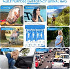 DIBBATU Disposable Urine Bag, 12/24 Pack Pee Bags for Travel for Women/Men, 800ML Emergency Portable Urinal Bag and Vomit Bags, Unisex Urinal Bag for Camping, Traffic Jams, Pregnant