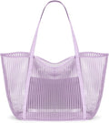 KALIDI Upgrade Version Beach Mesh Tote Bag MAX 27L Large capacity,Shoulder Bag Nylon Hobo Women Casual Foldable Beach Picnic