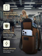 AUPET Magnetic Gym Bag for Men & Women, Small Gym Bag Organizer, Crossbody Magnets Gym Water Bottle Bag Holder Carrier Fits for 18-40oz Owala Yeti Hydro Flask, Workout Pouch for Phone, Keys & Wallet