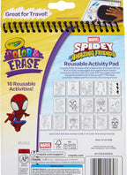 Crayola Color & Erase Reusable Activity Pad - Spidey and His Amazing Friends, Erasable Coloring Pages, Spiderman Toy for Toddlers, Travel Activity