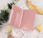 Passport Holder Cover,Traveling Passport Case Cute Passport Wallet for Women,Gold Pink Marble