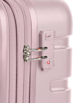 SwissGear 7366 Signature Hardside Expandable Luggage with Spinner Wheels, TSA Lock, Cup-Holder, Pink, Carry-On 19-Inch