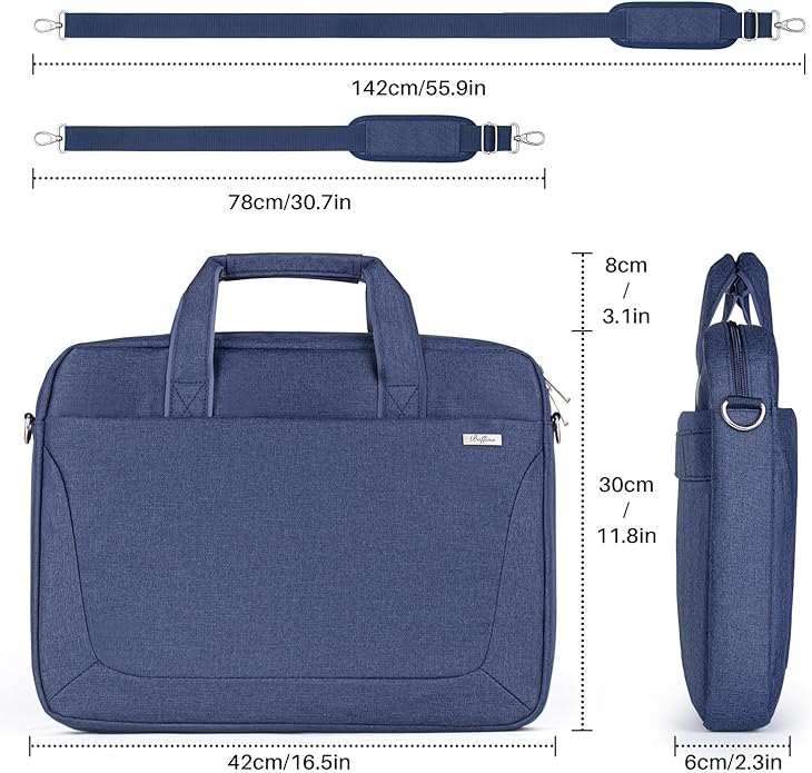 BAFFINA Laptop Shoulder Bag 15.6 16 17.3 Inch for Men Women,Waterproof Computer Carrying Case Messenger Bag Briefcase Work