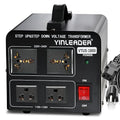 Yinleader 1000W Voltage Converter Transformer(110V to 220V OR 220V to 110V) 1000 Watt Step Up/Down Converter 110/120 Volt - 220/240 Volt w/US Power Cord,Circuit Breaker Protection
