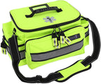 Lightning X Products Lightning X Mid-Sized First Responder EMT Bag | LXMB25 Fully Stocked Aid Kit w/ 200+ BLS Supplies - Fluorescent Yellow