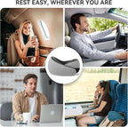 SZXYX Neck Travel Pillows - 100% Pure Memory Foam Neck Pillow for Airplanes, Comfortable Breathable Cover, 360° Support Stowable Pillows for Sleeping, Car, Airport Travel Essentials, Gray