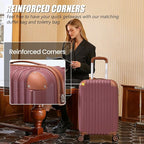 Cosbarn Luggage Sets 5 Piece Suitcases with Wheels, Suitcase Set ABS Hard Case Luggage with TSA Lock Spinner Wheels Durable Travel Luggage