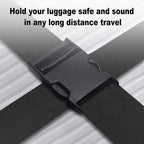 Luggage Straps for Suitcases TSA Approved Travel Belt 8 Pack by Chelmon (Black)