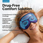 3D Cooling Gel 6oz Weighted Eye Mask for Sleeping & Screen Fatigue Relief, Ice Cold Compress Sleep Mask for Migraines, Headaches & Eye Strain, 100% Blocking Contour Eye Mask for Better Rest, Blue