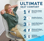 ComfiLife Gel Enhanced Seat Cushion – Office Chair Cushion – Non-Slip Gel & Memory Foam Coccyx Cushion for Tailbone Pain - Desk Chair Car Seat Cushions Driving - Sciatica & Back Pain Relief (Gray)