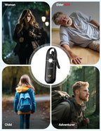 TECKNET Personal Safety Alarm,Portable Personal Alarm for Women with Flashing Strobe Light & Low Battery Alert,130dB Rechargeable Emergency Keychain Alarms for Women ,Men,Kids,Seniors(Black)