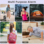 TIPSEAN Personal Safety Alarm - 135dB Ultra Loud Siren with LED Strobe Light, USB-C Rechargeable, Compact Keychain Alarm for Women/Men, Emergency Flashlight & Vibration Alert(Purple)