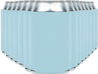 Blank Beer Can Coolers Sleeves (30-Pack) Soft Insulated Beer Can Coolies - HTV Friendly Plain Koolies in Bulk for Beer Cans & Bottles - Coolie Blanks for Vinyl Projects & Wedding Favors (Light Blue)
