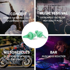 LYSIAN High Fidelity Concert Ear Plugs, 23dB Noise Reduction Musician Earplugs for Concerts, Festivals & Raves, Reusable Soft Earplugs with Aluminum Case, 2 Pairs Aqua