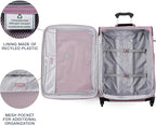 Travelpro Maxlite 5 Softside Expandable Luggage with 4 Spinner Wheels, Lightweight Suitcase, Men and Women, Orchid Pink Purple, Checked-Medium 25-Inch