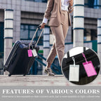 50 Pack Luggage Tags for Suitcases, Airplane Travel Essentials for Flying, International Travel Must Haves, and Luggage Accessories by Sodsay