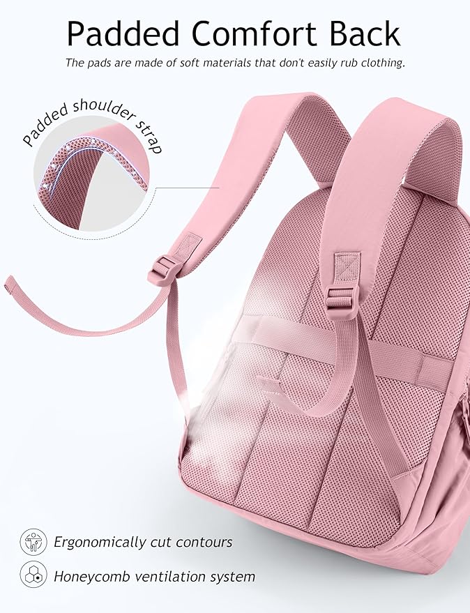 Uselike Travel Backpack for Women, 15.6 Inch Laptop Backpack, Quilted College Bookbag, Cute Work Backpacks, Water Resistant