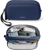 tomtoc Electronic Organizer Travel Case, Water Resistant Dual Compartment Tech Pouch Cable Organization Storage Bag for Charger, Cord, Phone, Hard Drive, Power Bank, Accessories Travel Essentials