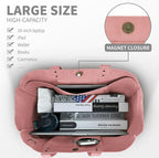 HOMESPON Large Canvas Tote Bag for Women Everything Bag with Pockets and Laptop Sleeve