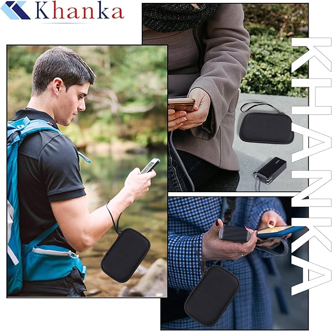 khanka Hard Case Replacement for Anker 3-in-1 Power Bank USB C Charger Block,10,000mAh 10k Portable Charger,Case only. (Black)