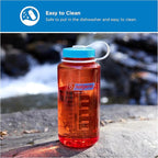 Nalgene 32 oz Wide Mouth Water Bottle | BPA-Free, Durable & Leak Proof, Lightweight Bottle for Hiking & Gym, Work & Travel