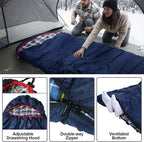 REDCAMP Cotton Flannel Sleeping Bag for Camping Backpacking, Adults Cold Weather Envelope Sleeping Bags with 2/3/4/6lbs Filling