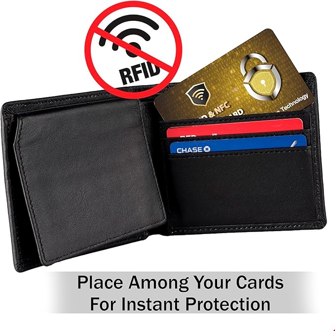 SaiTech IT 5 Pack RFID Blocking Card, Protector for Entire Wallet, Purse, and Debit Credit Cards from NFC Contactless Theft for Men & Women - PL Golden
