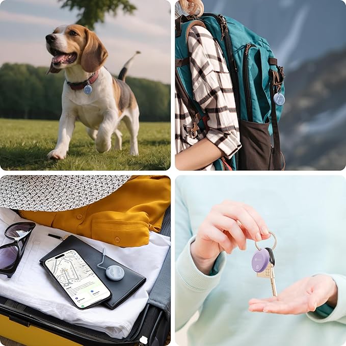 BFADEHA 2026 [Apple MFi Certified] (iOS Only) Bluetooth Tracker Smart Finder for Apple Find My iPhone GPS Tracker, 5-10 Years Battery, Keys Finder and Item Locator for Keys, Bags, Wallet, Passport