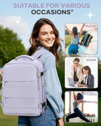 coofay Travel Backpack Carry On Flight Aapproved Personal Item Travel Bag Mochila De Viaje Travel Backpack For Men Spirit Airlines Personal Item Bag 18x14x8 Carry On Backpack For Airplanes Purple