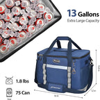 Maelstrom Collapsible Soft Cooler Bag,35/55/75 Cans Beach Cooler with Flip Top Lid, Ice Chest, Leakproof & Portable for Beach, Camping, Road Trips & Grocery Shopping