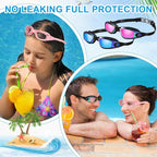 Flutesan 6 Pack Swim Goggles for Adult Anti Fog Swimming Glasses with Ear Plugs Nose Clip No Leaking Full Protection Goggles