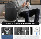 Carry on Backpack, Extra Large 55L Travel Backpack TSA Approved, Expandable Laptop Bagpack with durability, Water Resistant Bag Compatible with 18.4 inch Laptops, Black