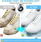 vorona Shoe Washing Machine Bag, 2PCS Reusable Shoe Bag for Washing Machine, 360° Deep Clean, Includes 4 Shoe Storage Dust Bags & 2 Drying Racks, XXL Laundry Shoe Bag for Sneakers Tennis Shoes, Grey