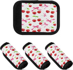 2 Pack Cherry Luggage Handle Wrap, Detachable Luggage Tag, Neoprene Suitcase Wrap with Comfort Grip & Bright Identifier for Suitcase, Travel Bag, Sports Bag