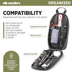 Wealers Camp Kitchen Cooking Utensil Set Travel Organizer Grill Accessories Portable Compact Gear for Backpacking BBQ Camping Hiking Travel Cookware Kit Water Resistant Case
