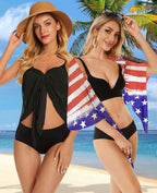 CHICGAL 2 Pieces Women Beach Sarong Bathing Suit Wrap Skirt Sheer Bikini Swimsuit Cover Ups for Swimwear