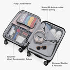 Traveler's Choice Pagosa Hardshell Expandable Luggage with Spinner Wheels, Black, 26-Inch Medium