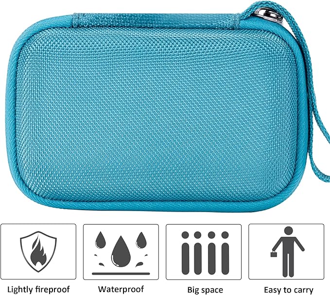 Khanka Hard Travel Case Replacement for Anker 621/622 / 633 Magnetic Battery (MagGo), 5000mAh 10000mAh Magnetic Wireless Portable Charger, Case Only (Blue)